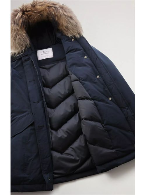 LUXURY ARCTIC RACCOON PARKA WOOLRICH | CFWWOU0652FRUT31283989 MELTON BLUE